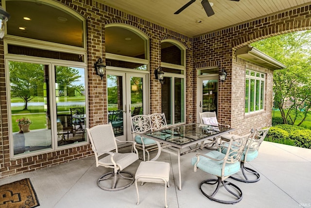 5198 Gardenia Ct, West Lafayette, IN 47906 - view of patio featuring a ceiling fan