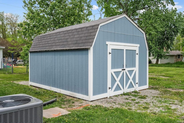 516 W Pike St, Warsaw, IN 46580 - view of shed featuring central AC unit