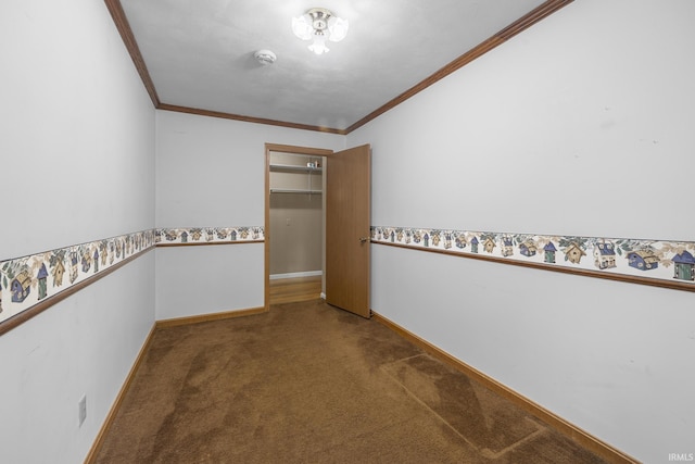 541 Genevieve Ave, Jasper, IN 47546 - unfurnished bedroom featuring carpet flooring, crown molding, and baseboards