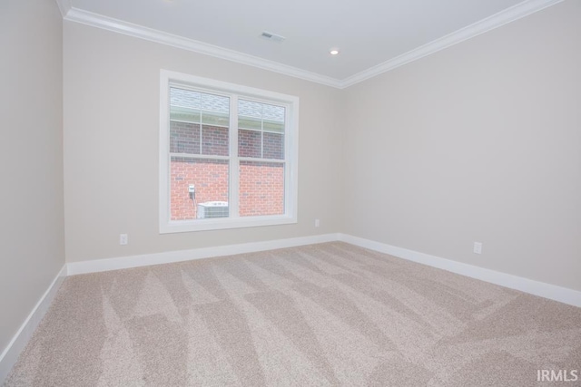 6968 Barlow Ct, Newburgh, IN 47630 - carpeted spare room featuring ornamental molding, baseboards, and recessed lighting