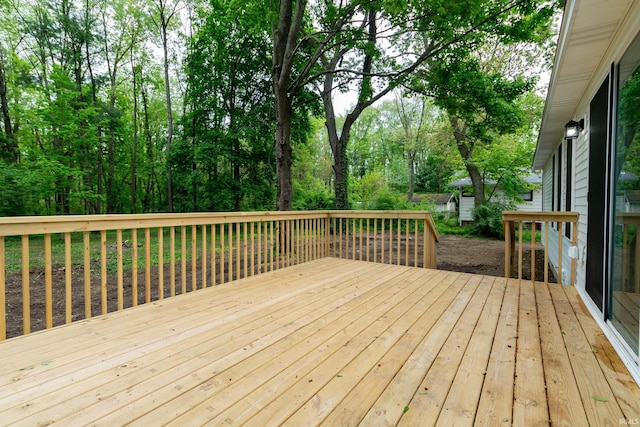 3214 Burr Oak Ave, Elkhart, IN 46517 - view of wooden deck