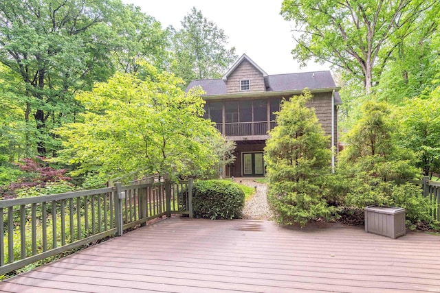 6015 E State Road 46, Bloomington, IN 47401 - deck featuring a sunroom