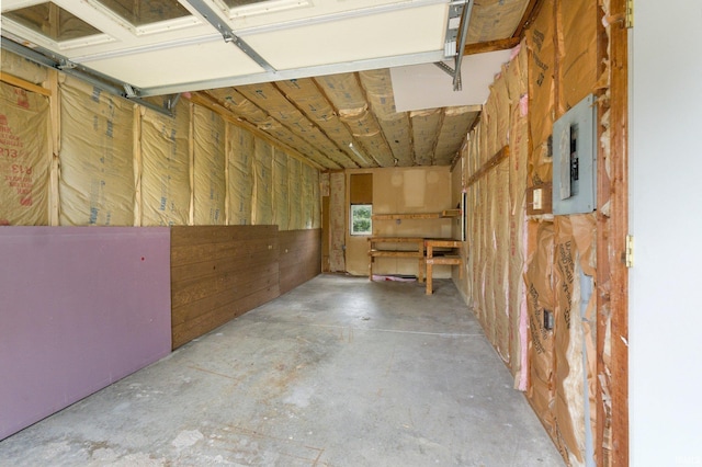garage featuring electric panel