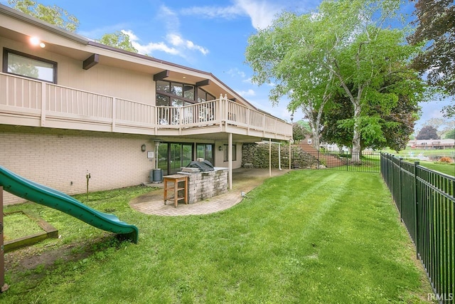 3016 S E Lake Dr, Elkhart, IN 46514 - view of yard with area for grilling and cooling unit