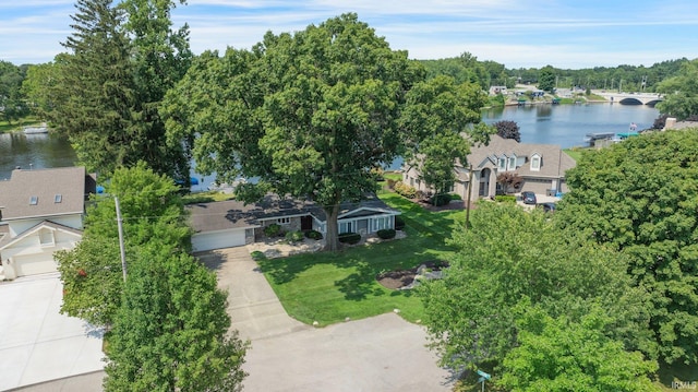 22147 Sunset Ln, Elkhart, IN 46516 - aerial view of a large body of water and a tree filled landscape