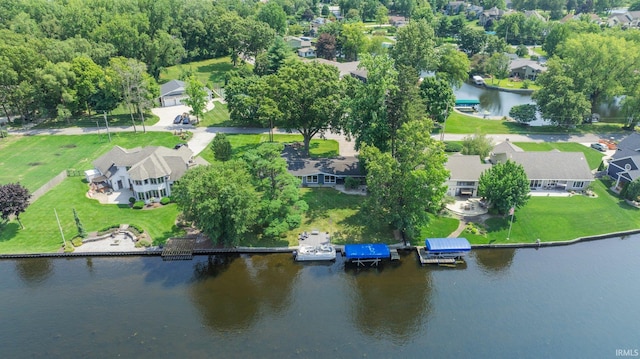 22147 Sunset Ln, Elkhart, IN 46516 - aerial view of residential area featuring a large body of water