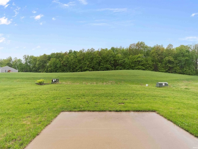 13655 Copper Strike Pass, Fort Wayne, IN 46845 - view of green lawn with a patio
