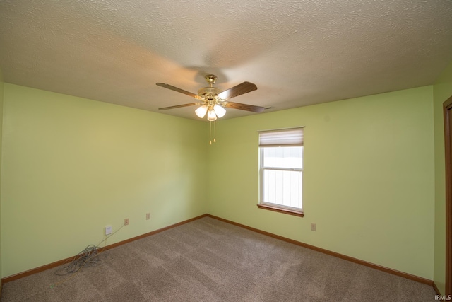 5148 Stable Dr, Lafayette, IN 47905 - carpeted spare room with ceiling fan, baseboards, and a textured ceiling