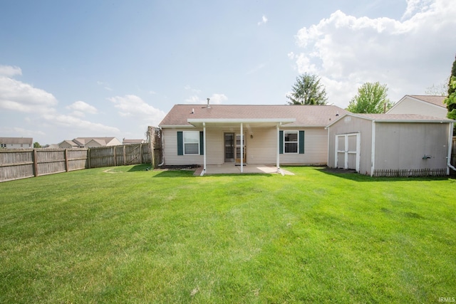 5148 Stable Dr, Lafayette, IN 47905 - back of house with a patio, a shed, and an outdoor structure