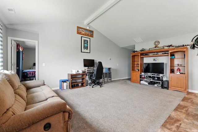 1806 Waynedale Dr, Garrett, IN 46738 - living room featuring an office area and baseboards