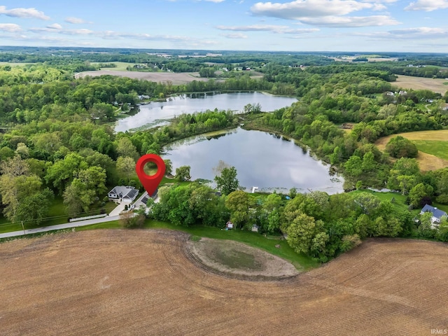 drone / aerial view of a large body of water