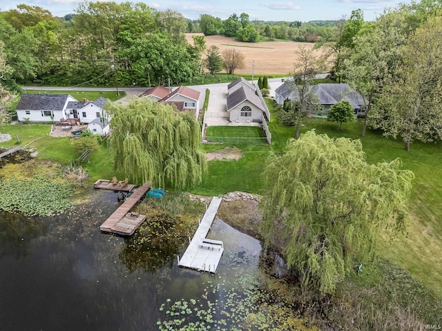 aerial overview of property's location with a large body of water