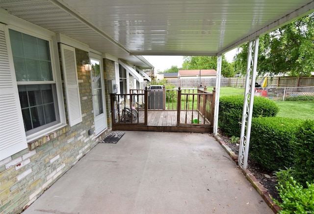 4101 Saddlebrooke Ln, Evansville, IN 47715 - view of patio / terrace featuring central AC