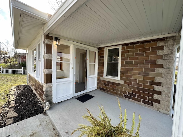 807 Walnut St, Oolitic, IN 47451 - doorway to property with brick siding