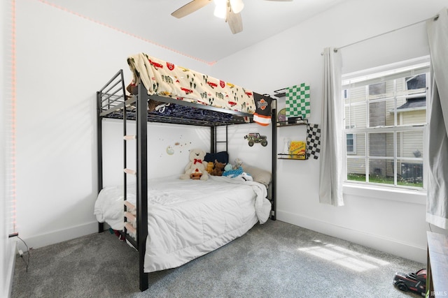 414 Monroe St, Monroeville, IN 46773 - carpeted bedroom featuring baseboards and ceiling fan