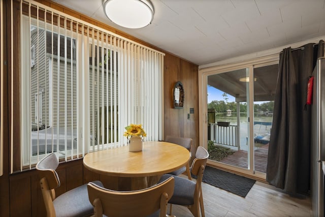 47 Ems W29B Ln, North Webster, IN 46555 - dining space with wood finished floors and wood walls
