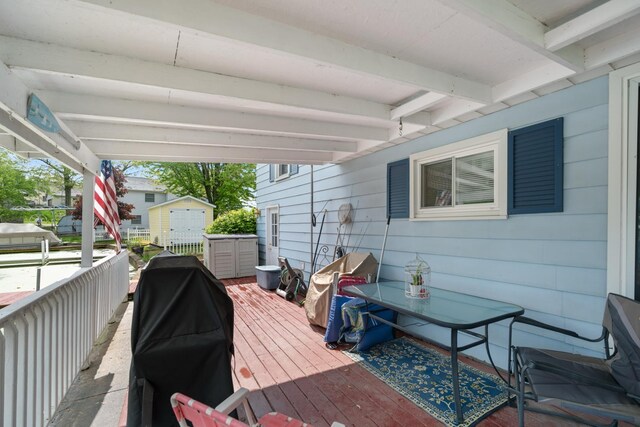 47 Ems W29B Ln, North Webster, IN 46555 - wooden terrace with grilling area