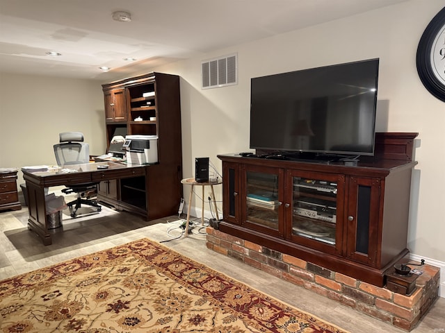 2110 Denson Ave, Bedford, IN 47421 - office featuring wood finished floors and recessed lighting