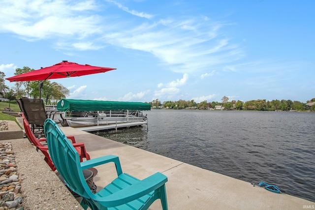 4 Edgewater Pl, Elkhart, IN 46516 - dock featuring a water view and boat lift
