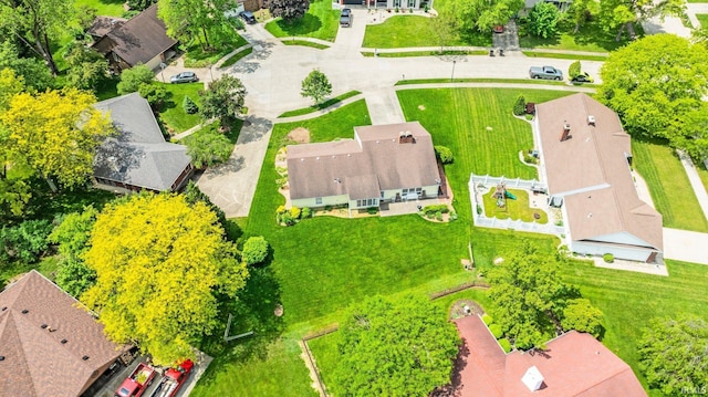 aerial perspective of suburban area