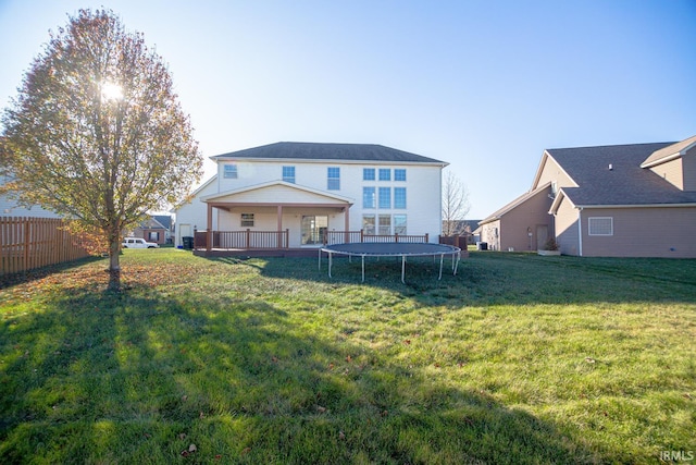 3905 Rushgrove Dr, Lafayette, IN 47909 - back of house with a trampoline and a wooden deck