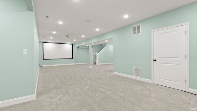 5937 Liam Ln, Fort Wayne, IN 46818 - carpeted cinema room featuring recessed lighting and baseboards