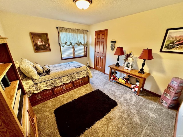 16529 State Road 1st Rd, Spencerville, IN 46788 - carpeted bedroom with a textured ceiling and baseboards