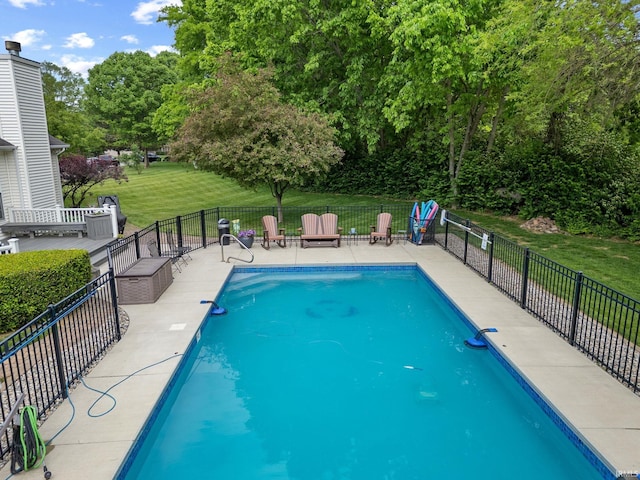 5132 Dunbar Dr, Lafayette, IN 47905 - view of pool featuring a patio area and view of wooded area
