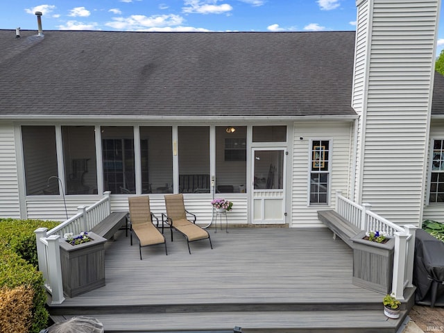 5132 Dunbar Dr, Lafayette, IN 47905 - deck featuring a sunroom