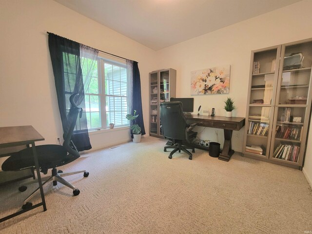 view of carpeted office