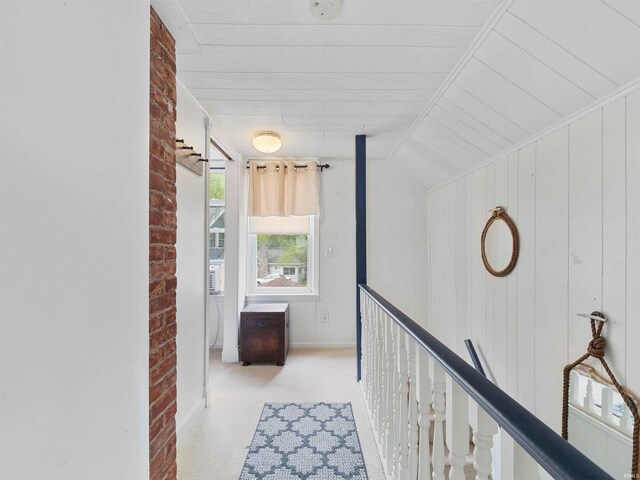315 Lane 201bb Lake George Ln, Fremont, IN 46737 - hallway featuring brick wall