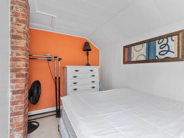 315 Lane 201bb Lake George Ln, Fremont, IN 46737 - carpeted bedroom with vaulted ceiling and attic access