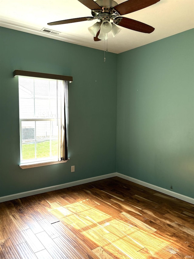 3051 Bluster Ct, West Lafayette, IN 47906 - spare room with wood finished floors, a ceiling fan, and baseboards