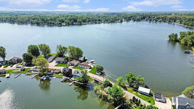 bird's eye view of a nearby body of water