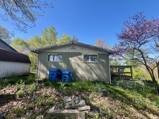 view of shed