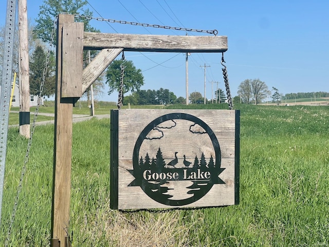 view of community sign
