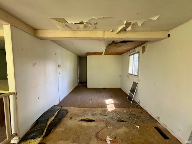 view of spare room