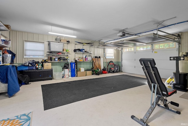 garage featuring a garage door opener