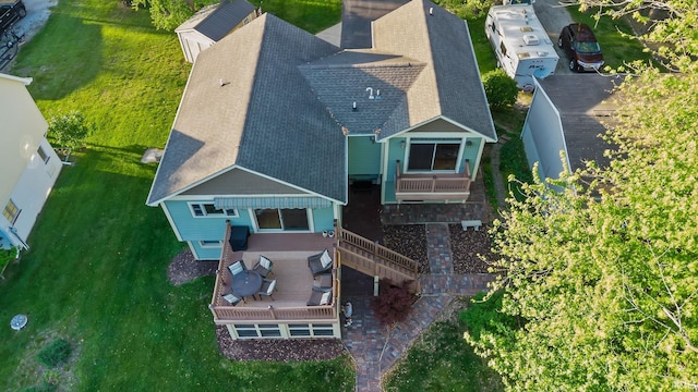 view from above of property