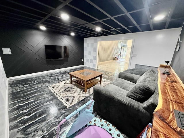 11475 Tedrow Ln, Shoals, IN 47581 - home theater room featuring baseboards