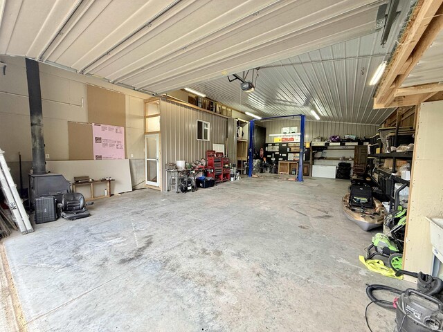 11475 Tedrow Ln, Shoals, IN 47581 - garage featuring a garage door opener