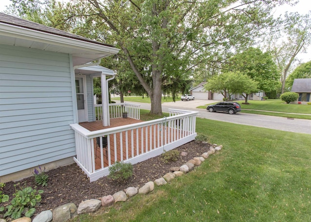 view of grassy yard