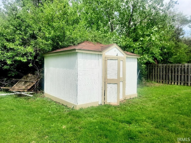 view of shed