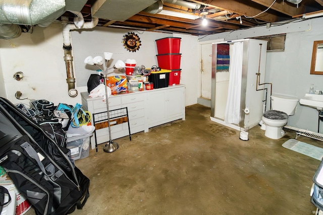 6408 Washington Ave, Evansville, IN 47715 - unfinished basement featuring a sink