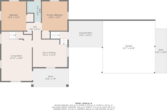6408 Washington Ave, Evansville, IN 47715 - floor plan / room layout