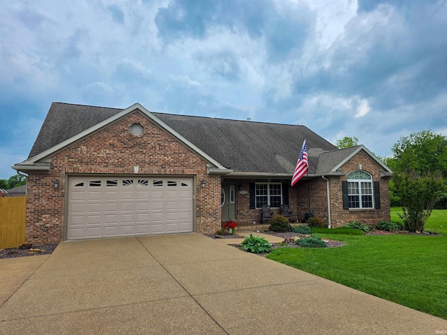7680 Saint Jordan Cir, Newburgh, IN 47630 - view of front of home featuring driveway, brick siding, and roof with shingles