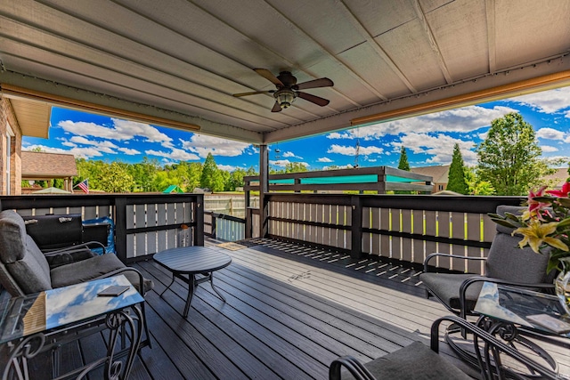 7680 Saint Jordan Cir, Newburgh, IN 47630 - deck featuring a ceiling fan