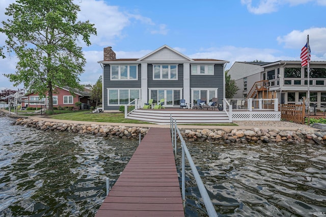 411 Auditorium Blvd, Winona Lake, IN 46590 - dock with a deck with water view