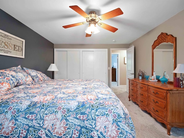 4904 Live Oak Ct, Fort Wayne, IN 46804 - bedroom with light carpet, multiple closets, and ceiling fan