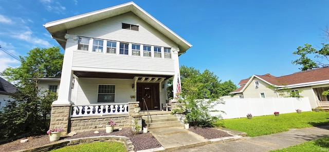 718 N Cherry St, Mount Carmel, IL 62439 - view of front of property featuring covered porch